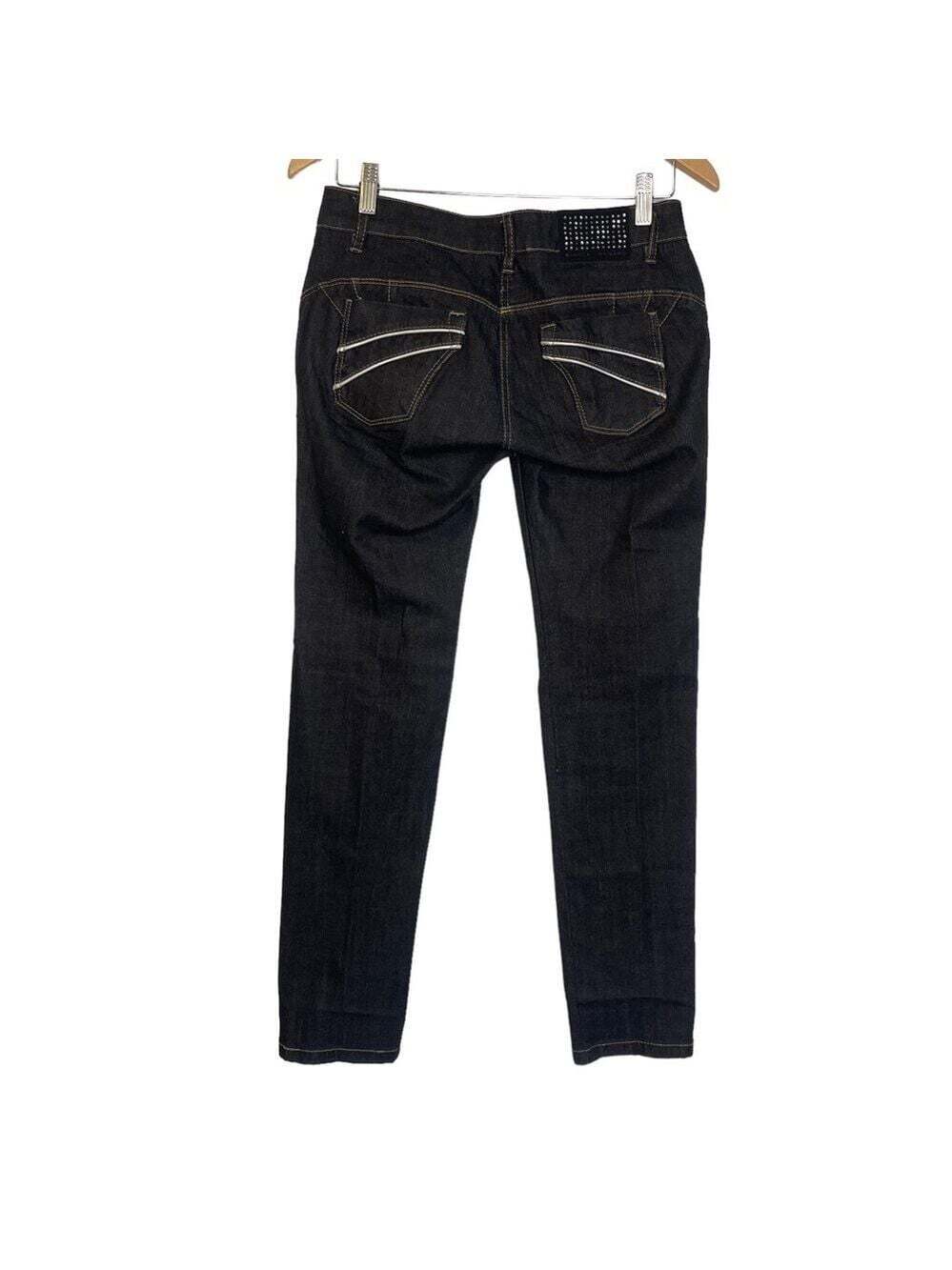 Bianca Nygard Black Skinny Jeans With Crystals Petite Size 6 - Picture 13 of 16